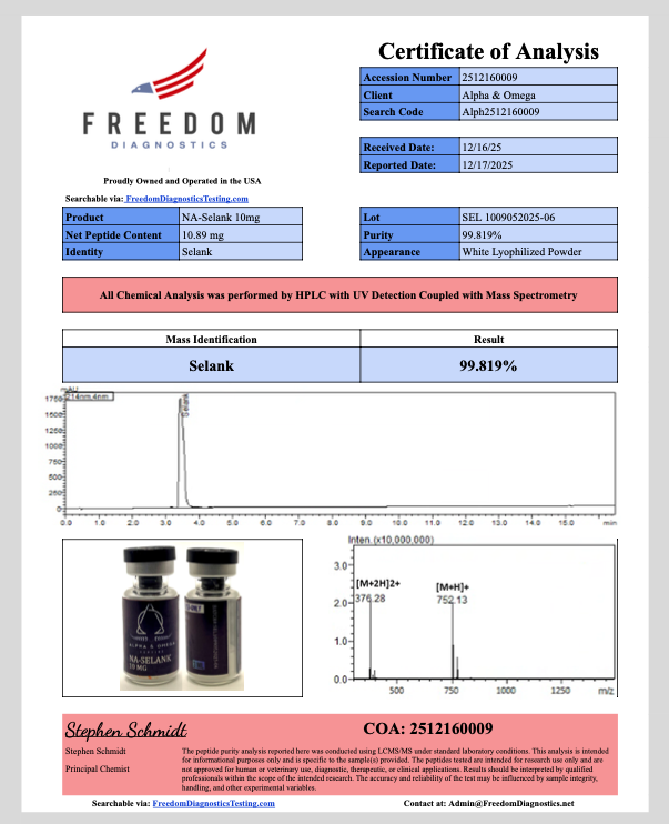 epithalon amidate certificate of analysis NA-Selank Buy Epithalon Peptide 10mg -